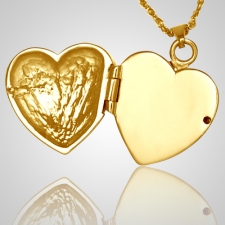 Wing Heart Locket Keepsake Pendant II